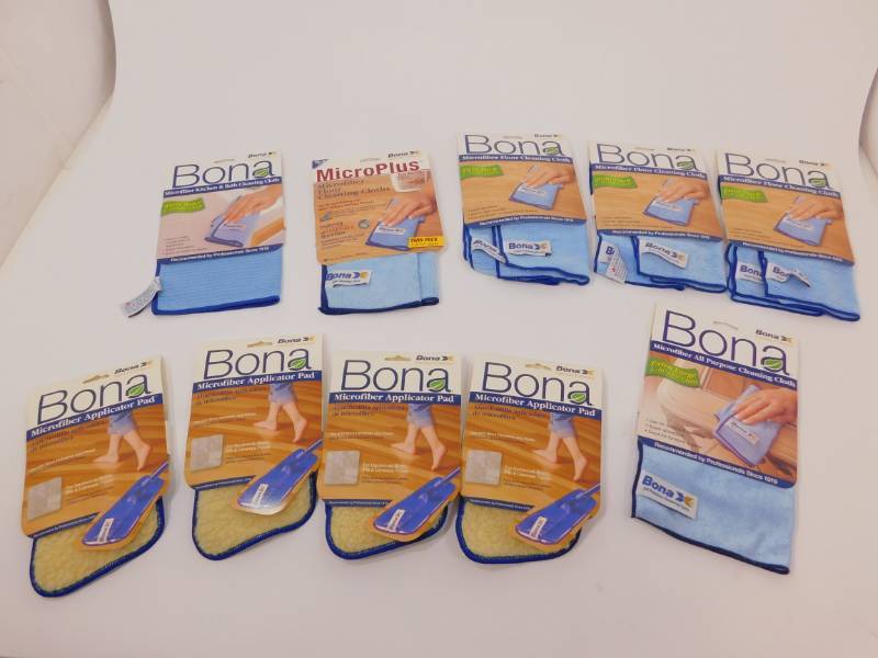 Lot of New Misc. Bona Microfiber Cloths and Pads
