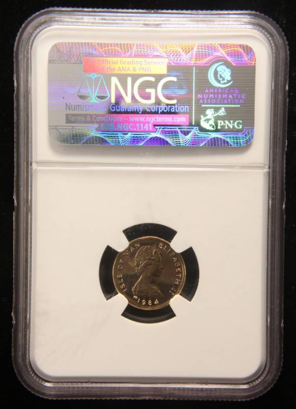 1984 ISLE OF MAN GOLD ANGEL PF70 ULTRA CAMEO NGC