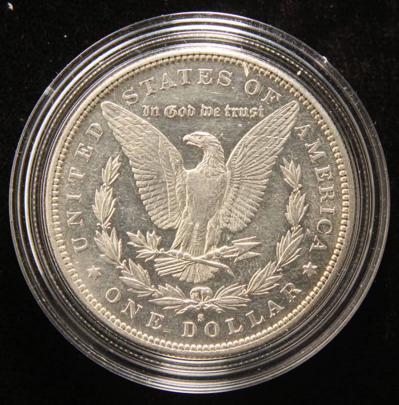 1883-S MORGAN SILVER DOLLAR AU58 IN AIRTITE HOLDER LOOKS UNC