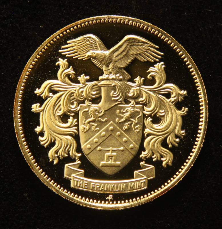 1972 CHARTER MEMBER FRANKLIN MINT .925 STERLING SILVER (14K GOLD PLATED) 7 GRAMS