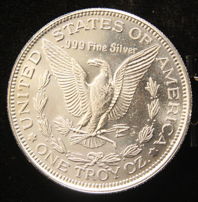 1 TROY OZ. .999 FINE SILVER MORGAN DOLLAR DESIGN