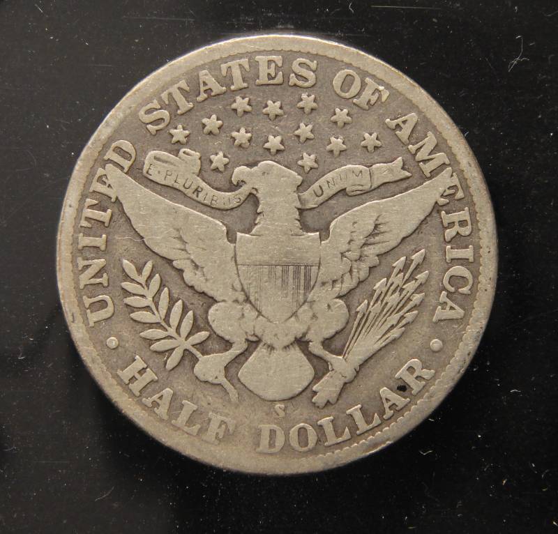 1911-S BARBER HALF DOLLAR