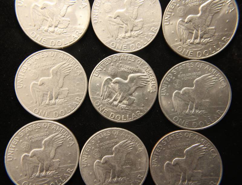 GROUP OF 9 CLAD EISENHOWER DOLLARS