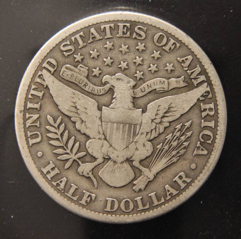 1911 BARBER SILVER HALF DOLLAR FINE