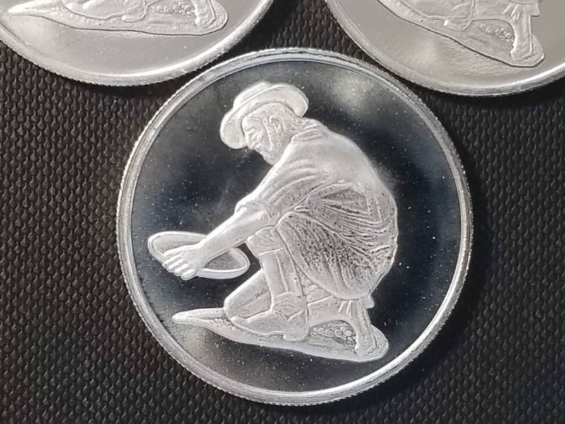3 TROY OZ .999 FINE SILVER (3X 1oz PROSPECTORS)