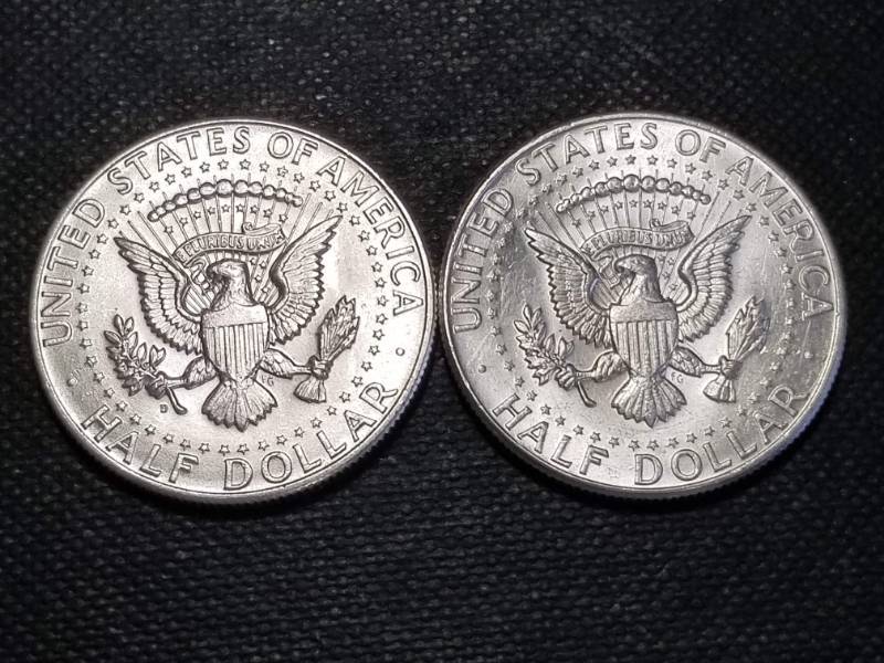 2 BU-UNC 1964 KENNEDY SILVER HALF DOLLARS