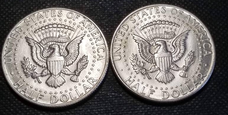 2 BU-UNC 1964 KENNEDY SILVER HALF DOLLARS