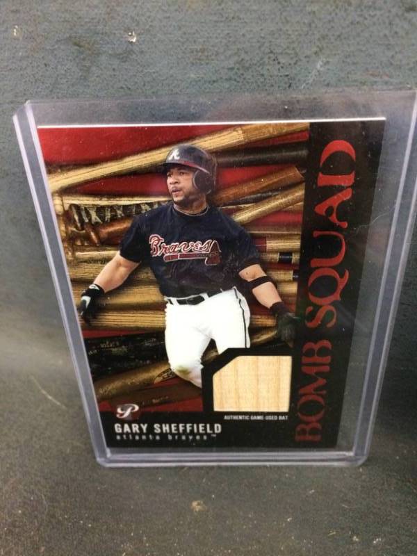lot 31 image: Siebler, Sanders, Sheffield Game Used Bat Card and More