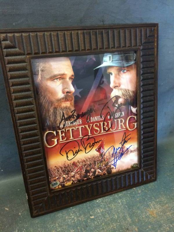 lot 46 image: Gettysburg Movie Photo Autographed by Berenger, Sheen, and Daniels with COA and Serial #