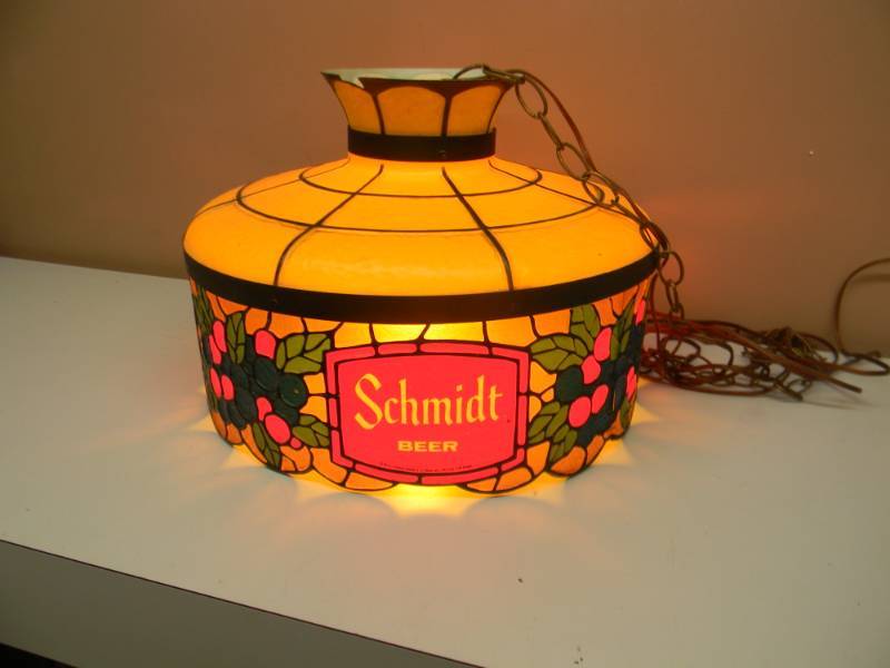 schmidt beer hanging light