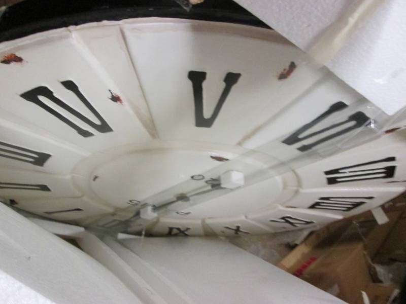 Large Paris Metal Wall Clock open b...