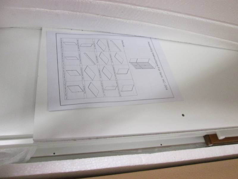 White 4 Door Cabinet open box Assem...