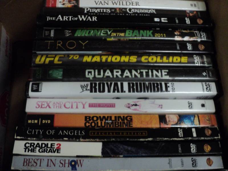 Box of DVDs...