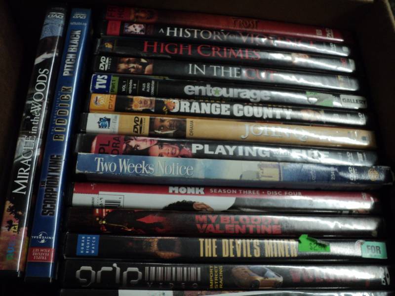 Box of DVDs...