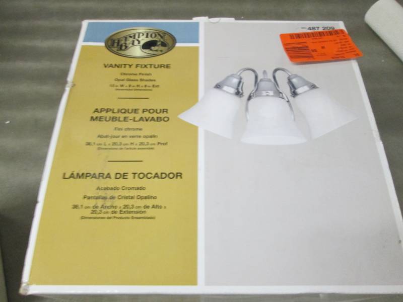 Hampton Bay 3-Light Chrome Bath Lig...