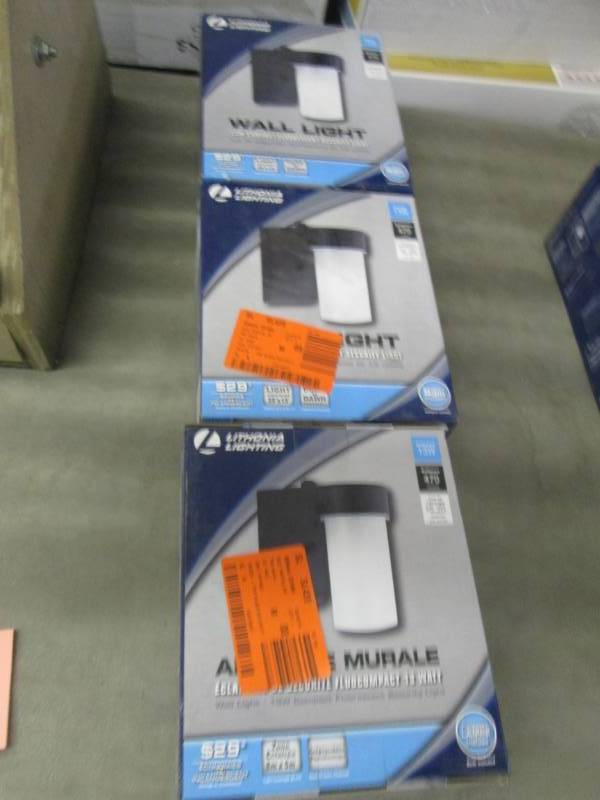 Lot of 3 Lithonia Lighting Black Fl...