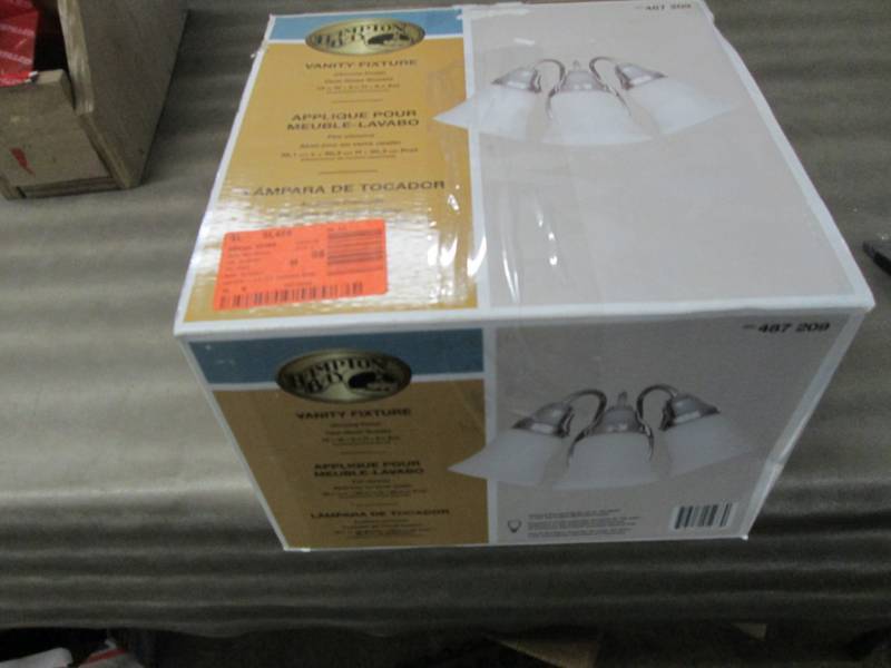 Hampton Bay 3-Light Chrome Bath Lig...