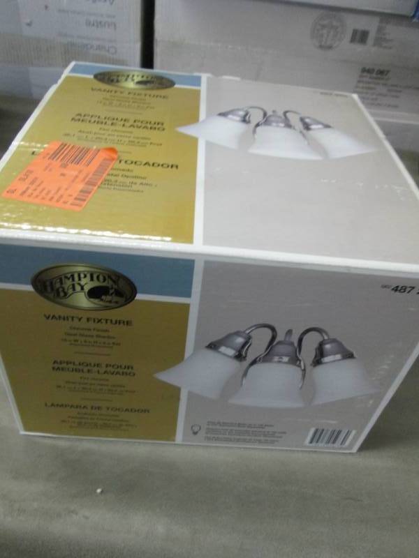 Hampton Bay 3-Light Chrome Bath Lig...