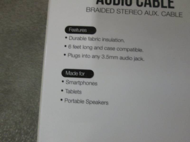 4 Box of 12 (48)  - Braided Stereo Aux. Cab...