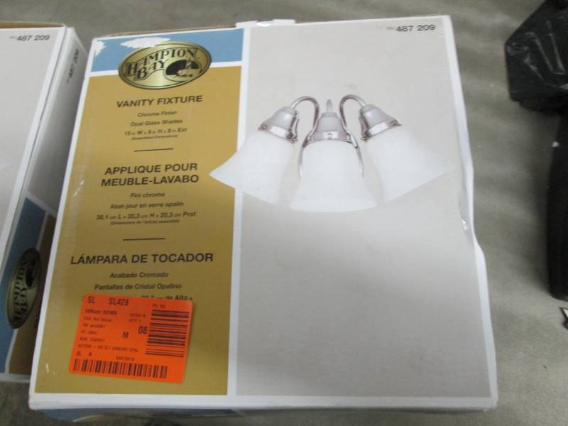 Hampton Bay 3-Light Chrome Bath Lig...