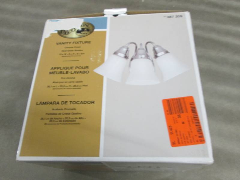 Hampton Bay 3-Light Chrome Bath Lig...