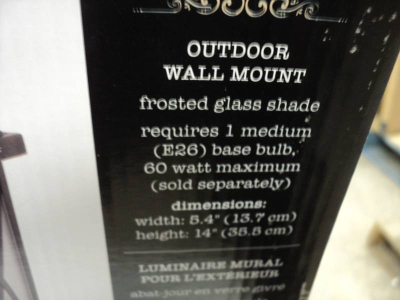 Globe Vintage look outdoor wall mou...