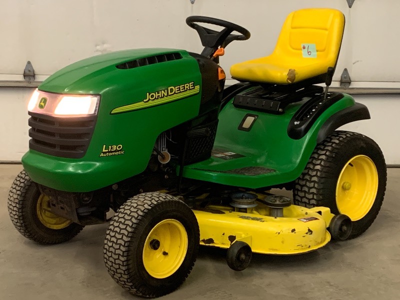 John Deere L130 Automatic Lawn Tractor July John Deere Equipment Auction K BID