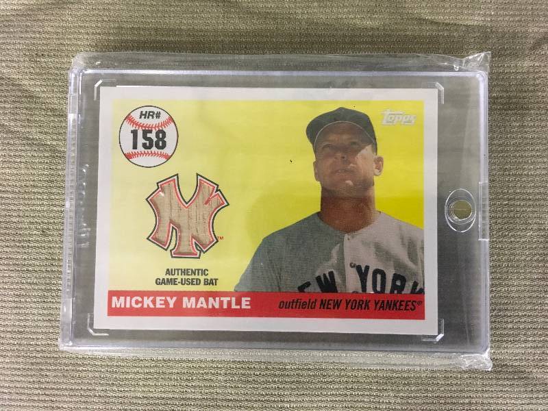 lot 366 image: Mickey Mantle Home Run History Game Used Bat Card 0107