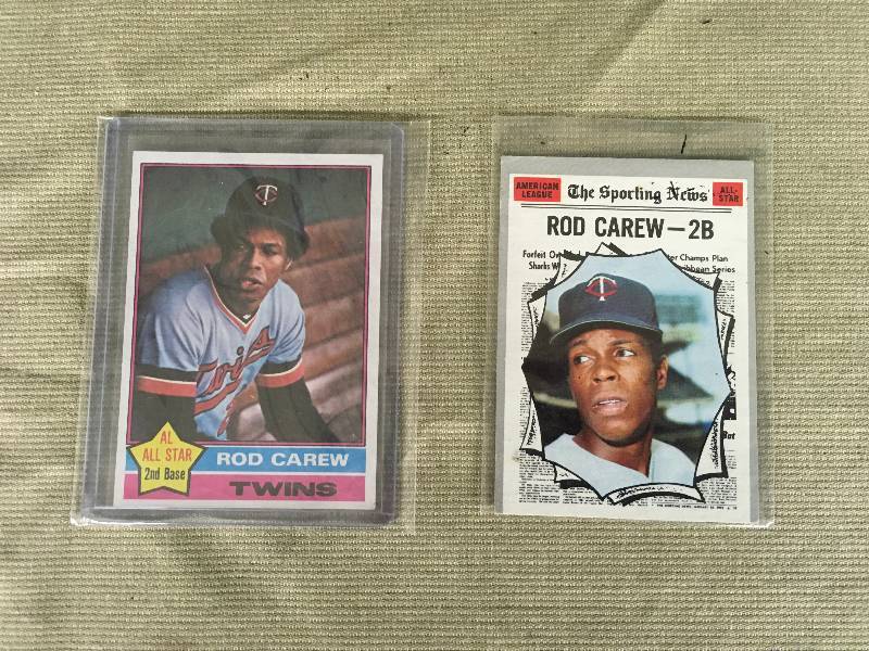 lot 384 image: 1970 & 1976 Rod Carew Cards