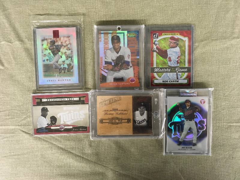 lot 405 image: 6 Numbered Minnesota Twins Cards