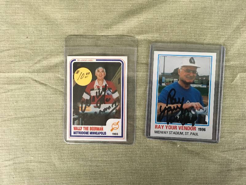 lot 411 image: Autographed Wally The Beerman Card Autographed Ray Your Vendor Card
