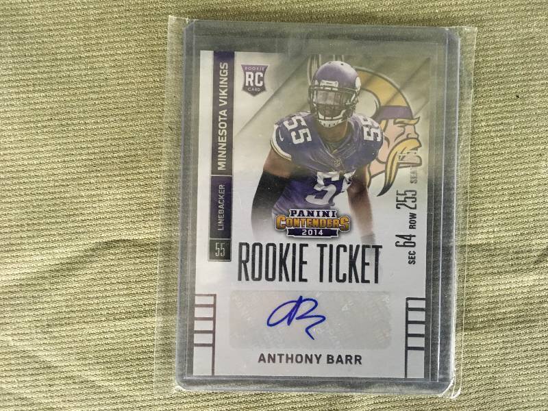 lot 416 image: Authentic Autographed Anthony Barr Card