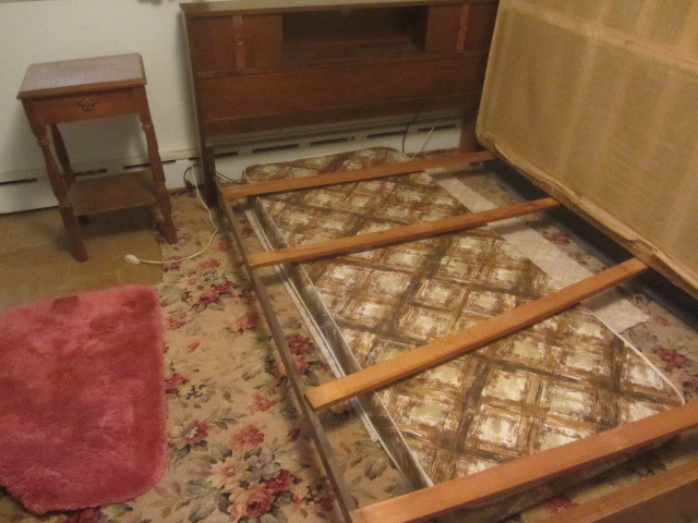 Bed Frame, Bedside Table