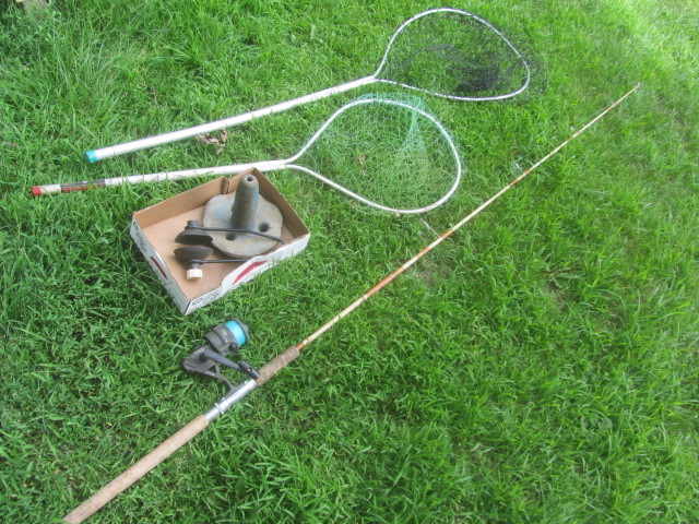 Fishing Rod, Net, Anchor, Muffler