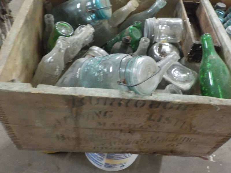 14 Wood Boxes of Barn Find Jars...