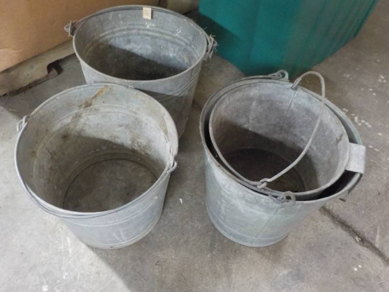 4 Metal Buckets...