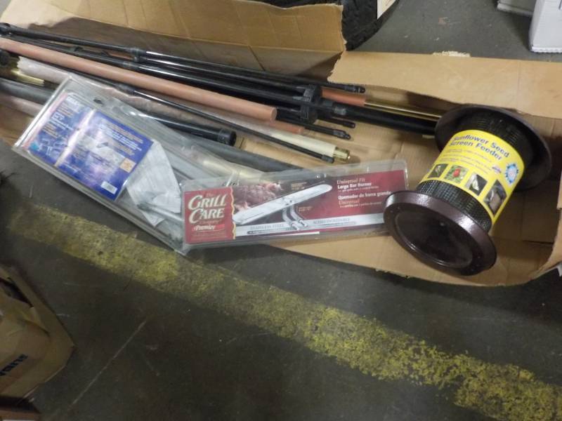 Lot of Umbrella Poles, Grill Parts ...