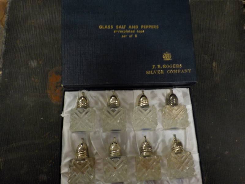 Set of 8 Glass Salt and Pepper Sets...