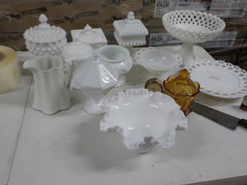 Collection of Milk Glass and more...