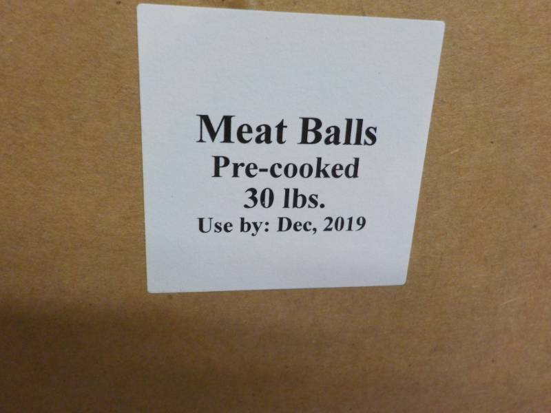30 lbs. Frozen Pre Cooked Meatballs...