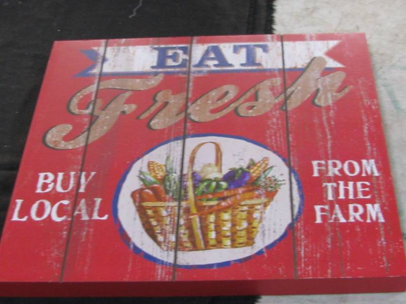 lot 79 image: Eat Fresh Wood Sign