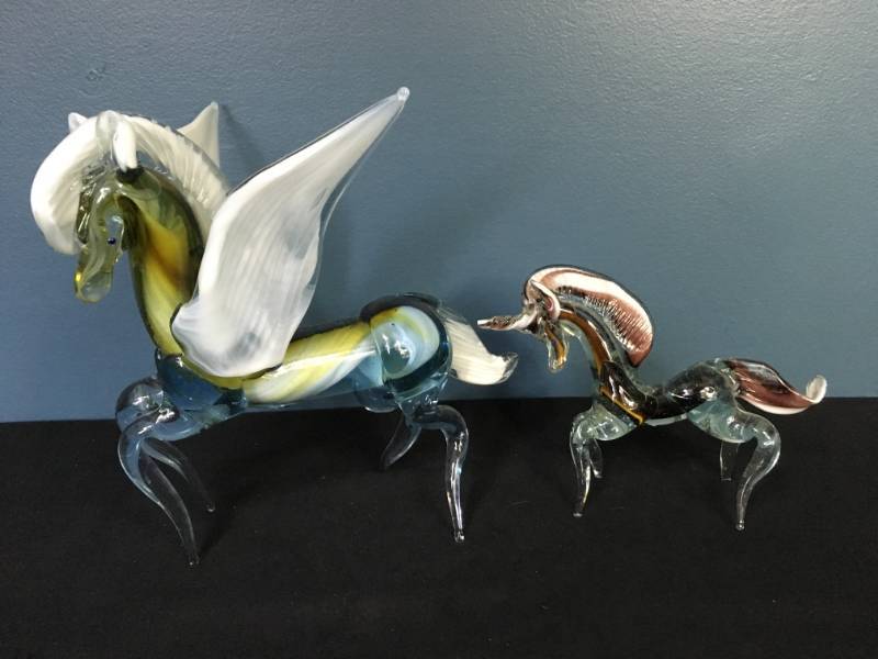 lot 62 image: Hand Made Glass Horses