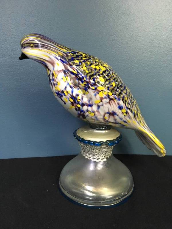 lot 63 image: Hand Made Glass Quail