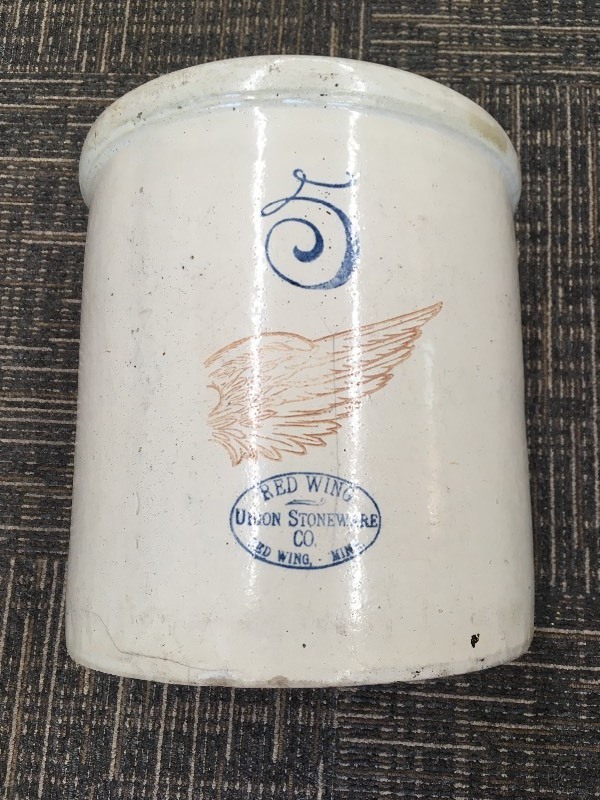 lot 167 image: 5 Gallon Red Wing Crock