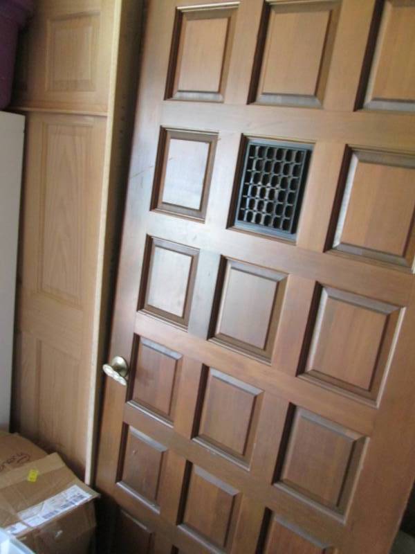 lot 52 image: 2 Vintage doors solid oak...