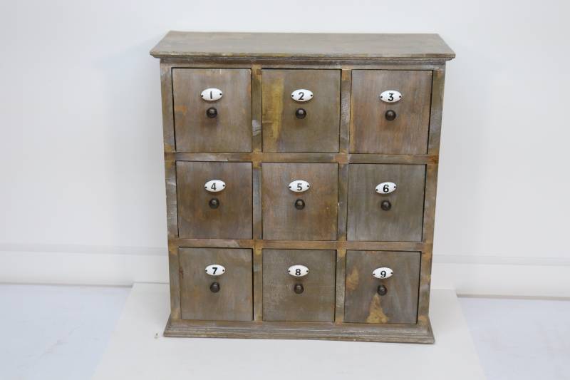 Rustic Wood Mail Drawers