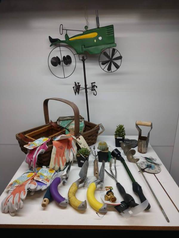 Weathervane, Garden tools & more