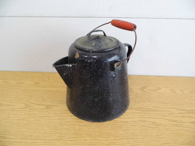 lot 91 image: Enamelware Coffee Pot