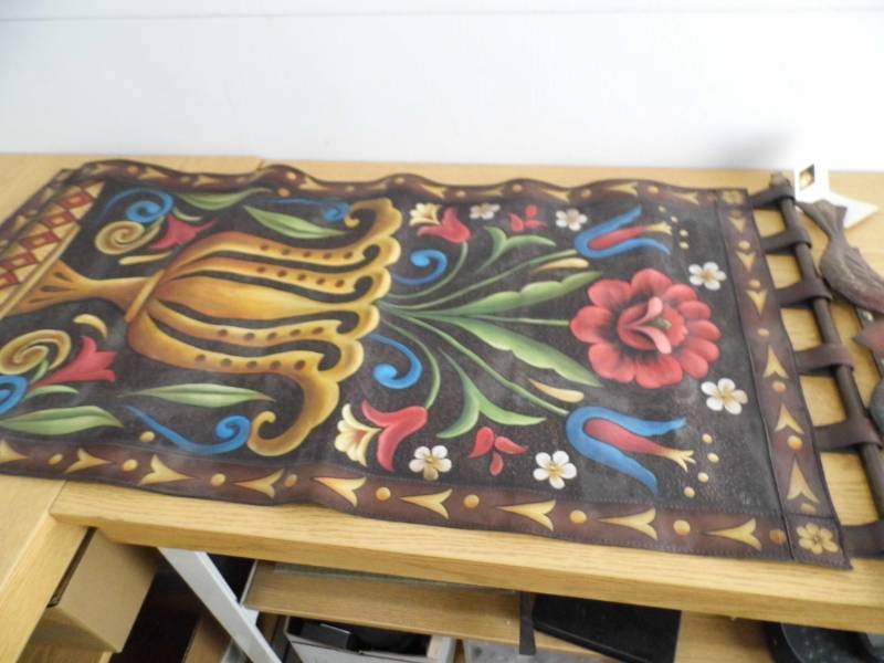lot 116 image: Jum Shore Leather Wall Hanging