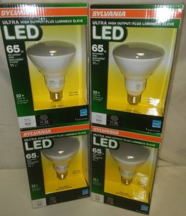 lot 88 image: 4 LED Sylvania 65 watt flood light